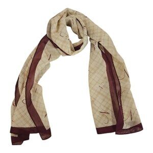 Monogram N 50"x13" Silk Scarf